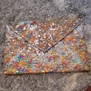 Golden Glittery multicolored purse